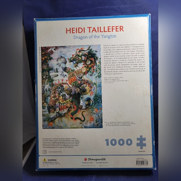 Pomegranate artpiece 1000 pc puzzle Dragon of the Yangtze Heidi Taillefer USED - Picture 4 of 7